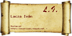 Lacza Iván névjegykártya